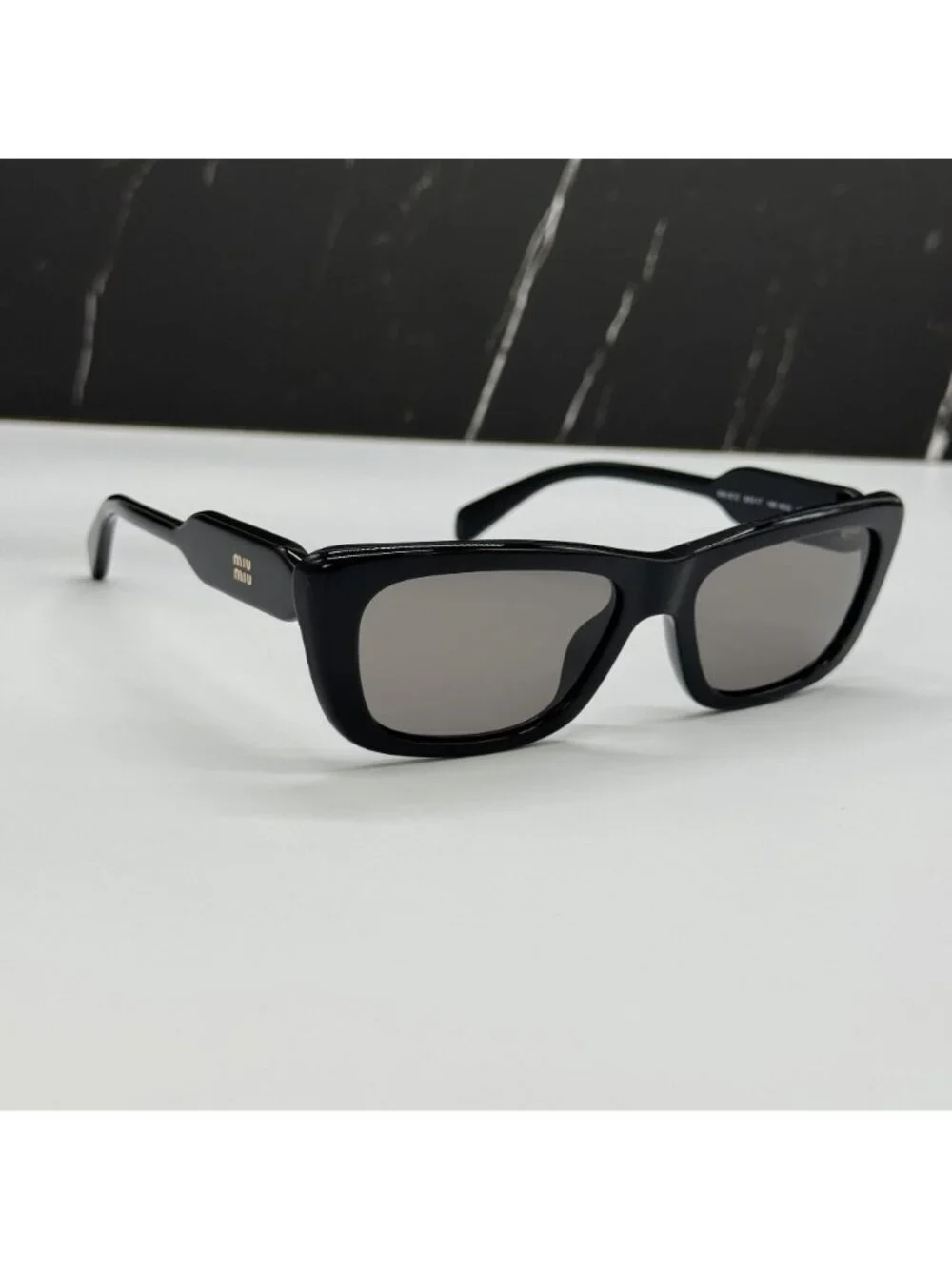 New Miu Miu MU B12S 16K80Q Black Cat Eye Sunglasses MUB12S